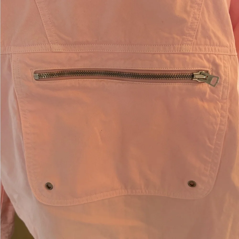 American Eagle Outfitters Light Pink Half Zip Pullover Jacket - Picture 6 of 8